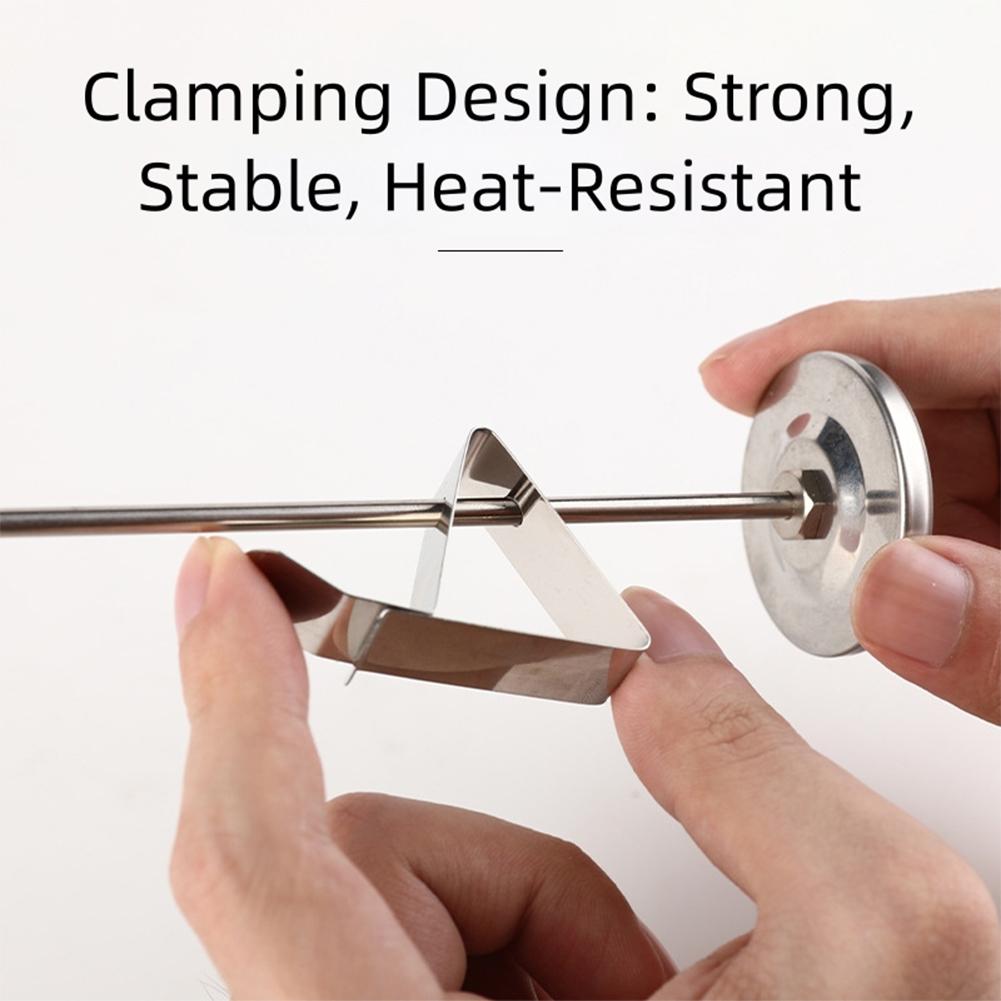 Milk Frothing Thermometer 2Pcs for Coffee and Chocolate with Stainless Steel and Easy Read Dial with Temperature Markings