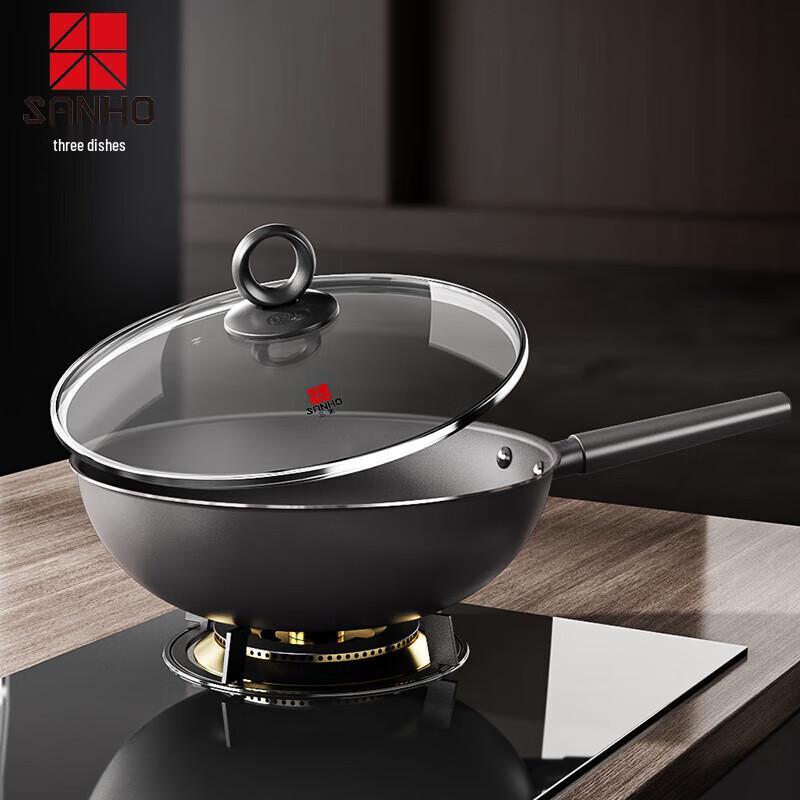 SANHO 30cm Titanium Alloy Non-Stick Wok