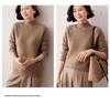 Lekasha Women's Raglan Sleeve Cashmere Half-High Neck Pullover for Autumn/Winter