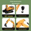 Kids' Inertial Engineering Vehicle Set: Excavator, Bulldozer, Forklift, Loader, Crane Toy Models