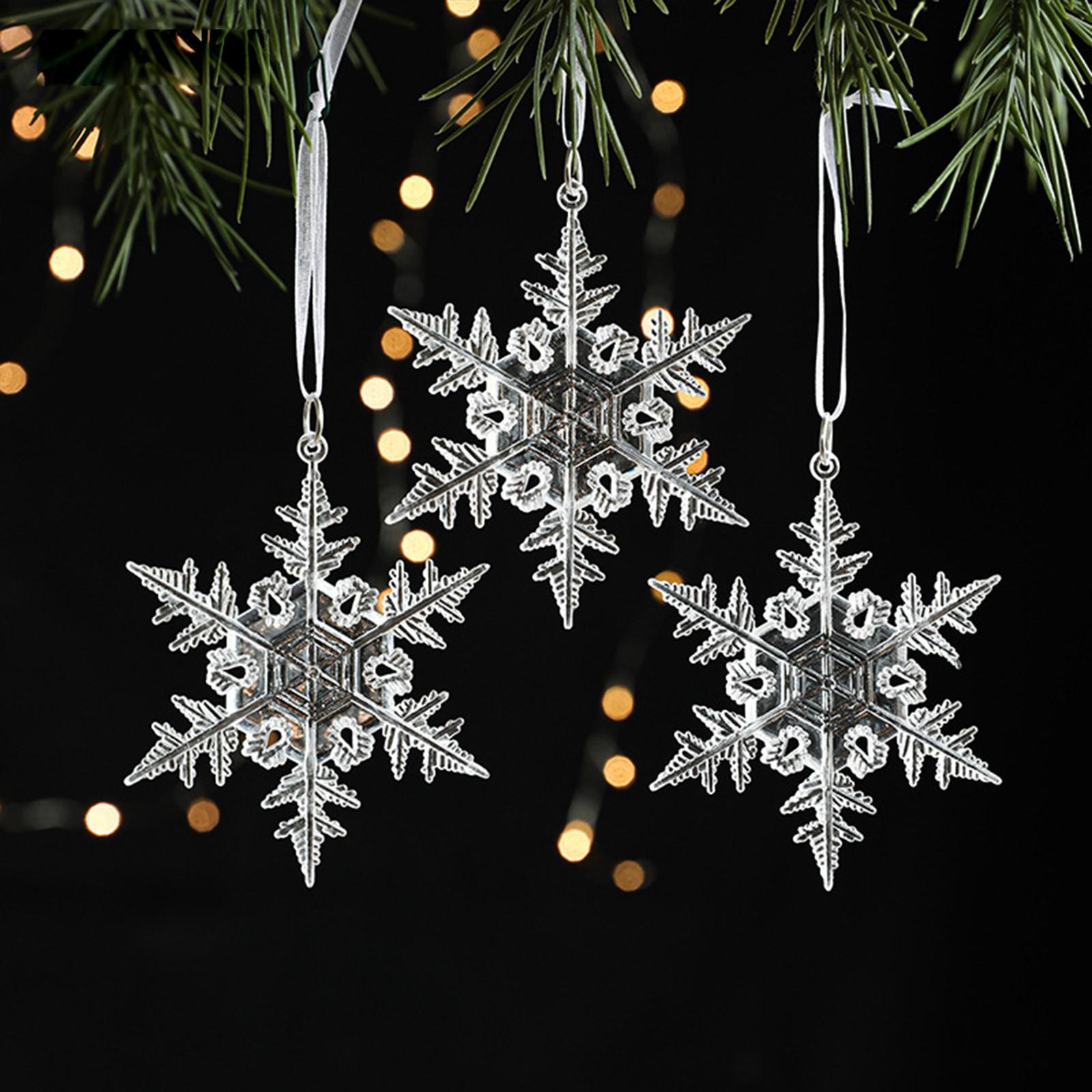 

Акриловый прозрачный кулон, снежинки, реквизит для фотосъемки, подвесные украшения, рождественские украшения, украшения для рождественской елки One Size