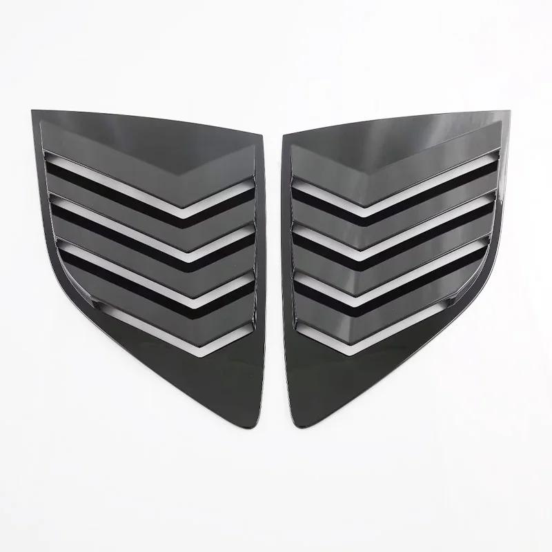 For Honda CR-V CRV  2024 Rear Window Shutter Cover  Rear Side Triangle Window Louver Cover Vent Trim Sport Style Accessories Piano Black