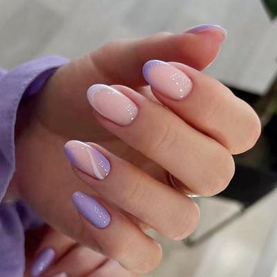 On Nails Manicure Tool Artificial Almond False Nails French Stiletto Fake Nails Nail Tips Wearable
