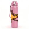 1PC Weightlifting Bulldog 750ml Color Plastic Sports Water Bottle Leakproof Flip Straw Lid Suitable for Sports Office Home Use