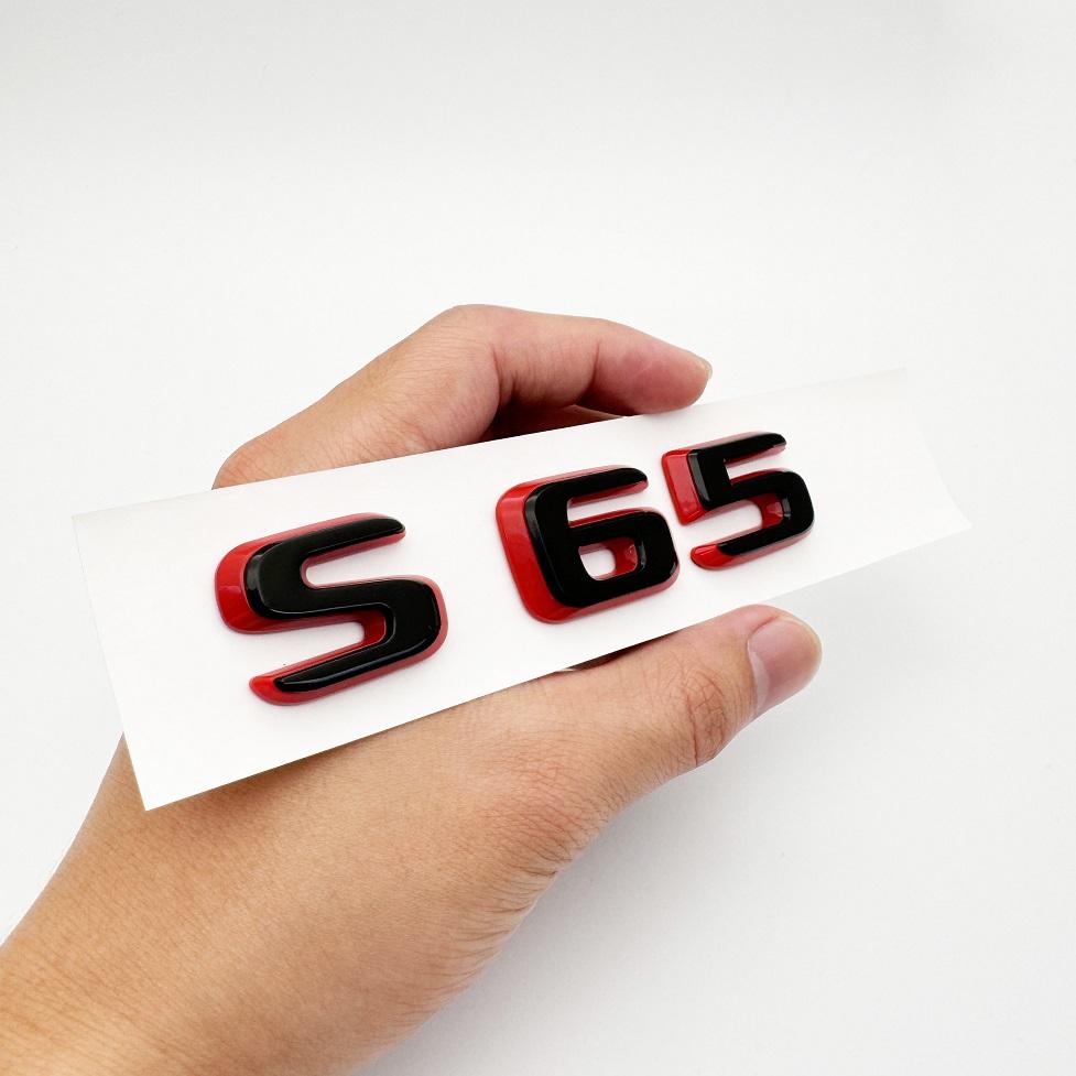 3D New style Two tone Number Letters S63 S65 S63L S65L ABS Emblem for W222 W223 Car Fender Trunk Logo Sticker