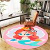 1PC Mermaid Shell Round Chair mat Area Rug - Non-Slip, Floor Mat for Office, Bedroom, and Indoor Decor -Gift D1127277