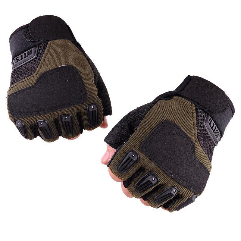 Mens Military Army Half Finger Gloves Tactical Fingerless Motorcycle Cyclin OH