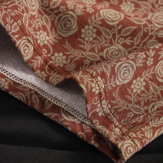 Erkek Boxer İç Çamaşırı Orta Bel Lastikli Bel U-Şekilli Konveks Külot Çiçek Desenli Pijama İç Çamaşırı Günlük Giyim