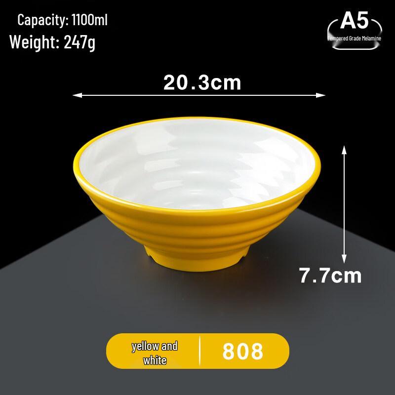 A5 Melamine Imitation Porcelain Ramen/Soup Bowl, 8-inch