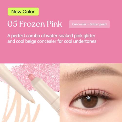 Peripera Sugar Twinkle Duo Eye Stick (#005 FROZEN PINK)