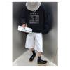 2024 Men's Long-Sleeved T-shirt Autumn Undershirt Long Sleeve Cotton Autumn Hong Kong Style Printing Loose Trendy Top