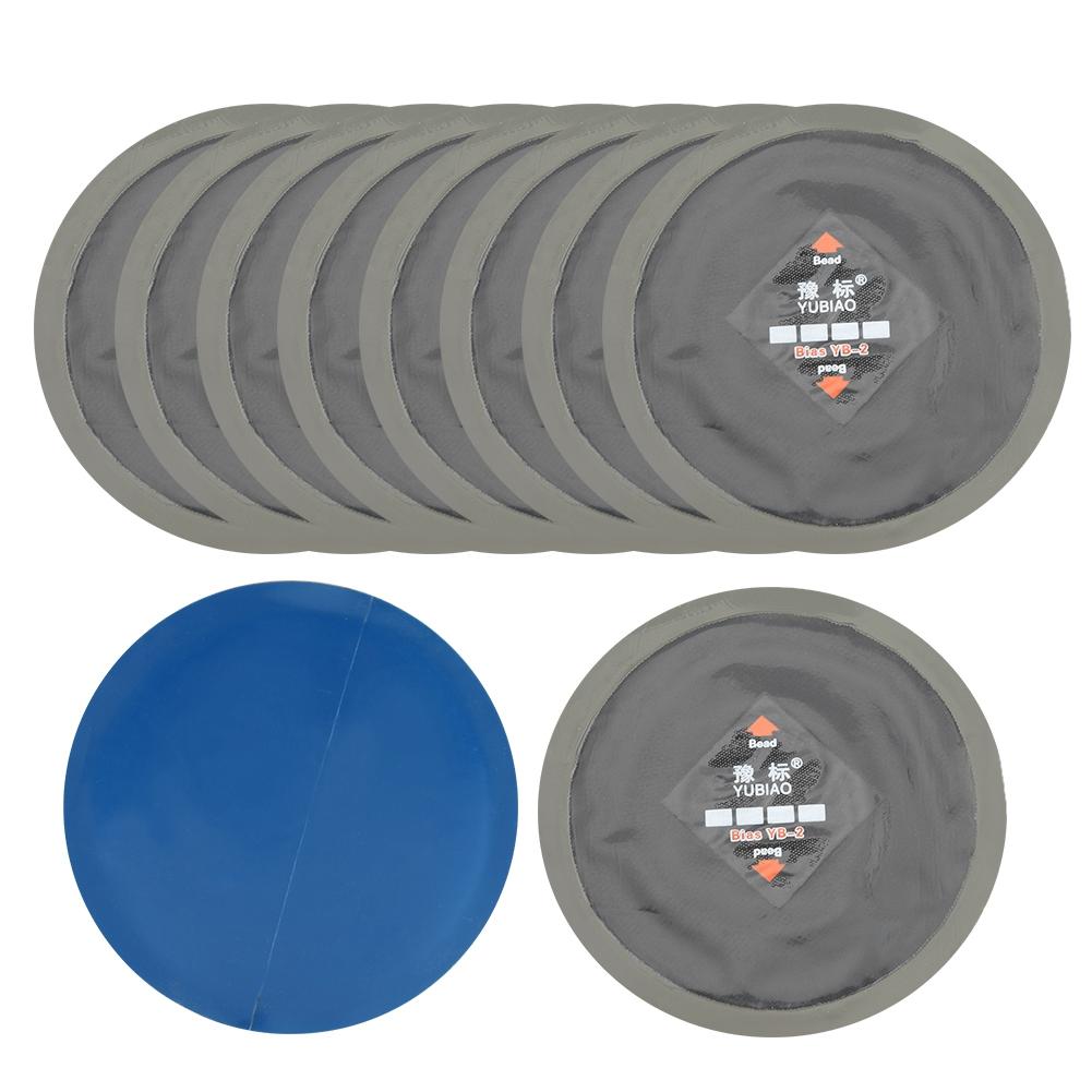 10Pcs 90mm Car Natural Rubber Tire Tyre Puncture Repair Cold Roud Patch Tubeless Patches Automobiles Repair Tool