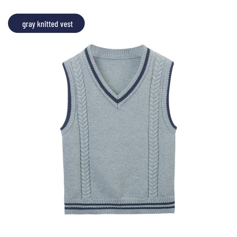 British Academy Style Girls' Pleated Skirt Uniform Set