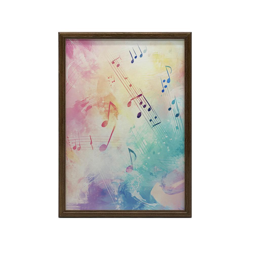 Plakat Radosna Melodia Plakat Radosna Melodia, 30X40 Cm, Rama Drewniana Jasny Dąb, Papier Matowy 230 Gsm