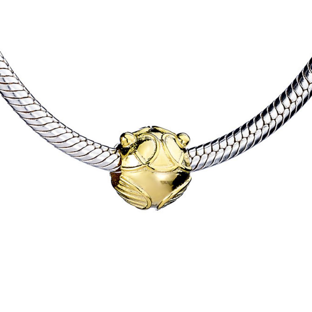 HARRY POTTER Sterling Silver Golden Snitch Spacer Bead Gold