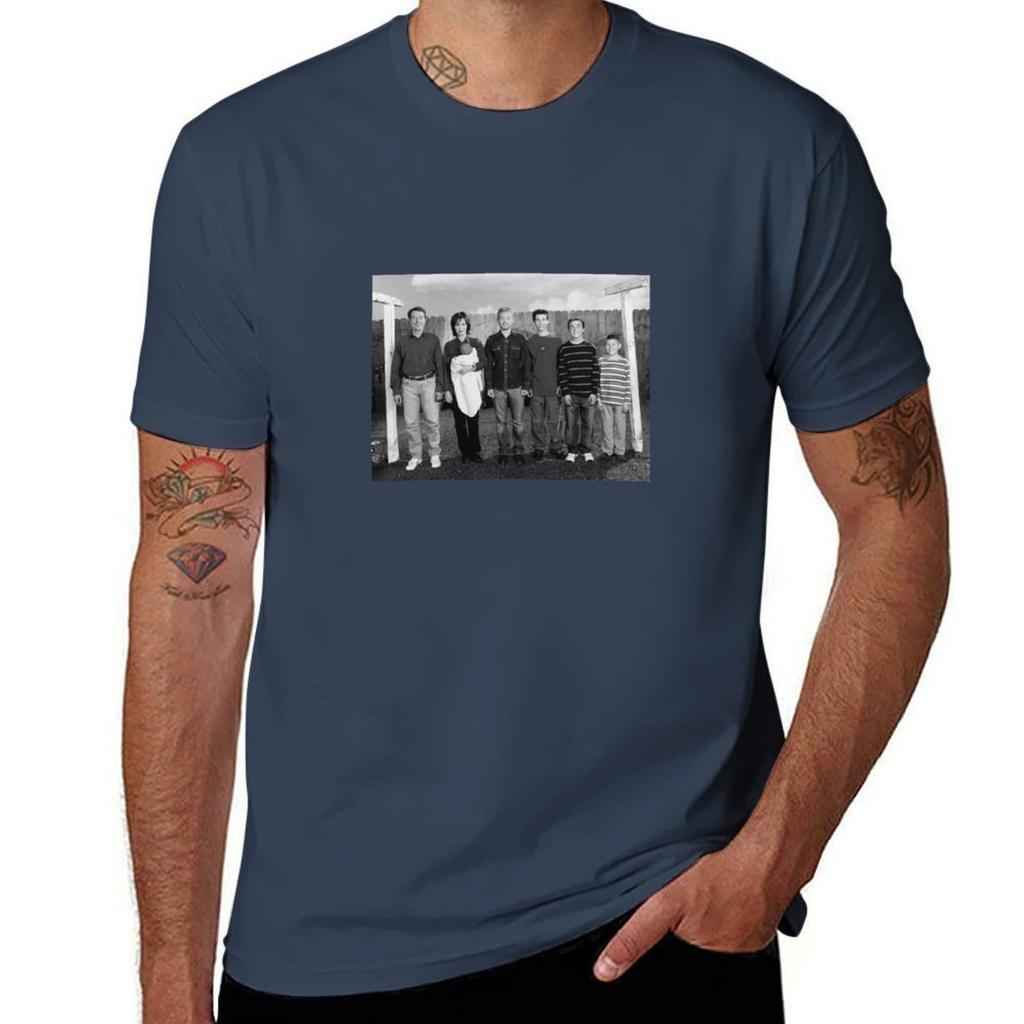 Camiseta Malcolm el de en Medio Camisa de Algodón de Manga Corta para Deportes Activos