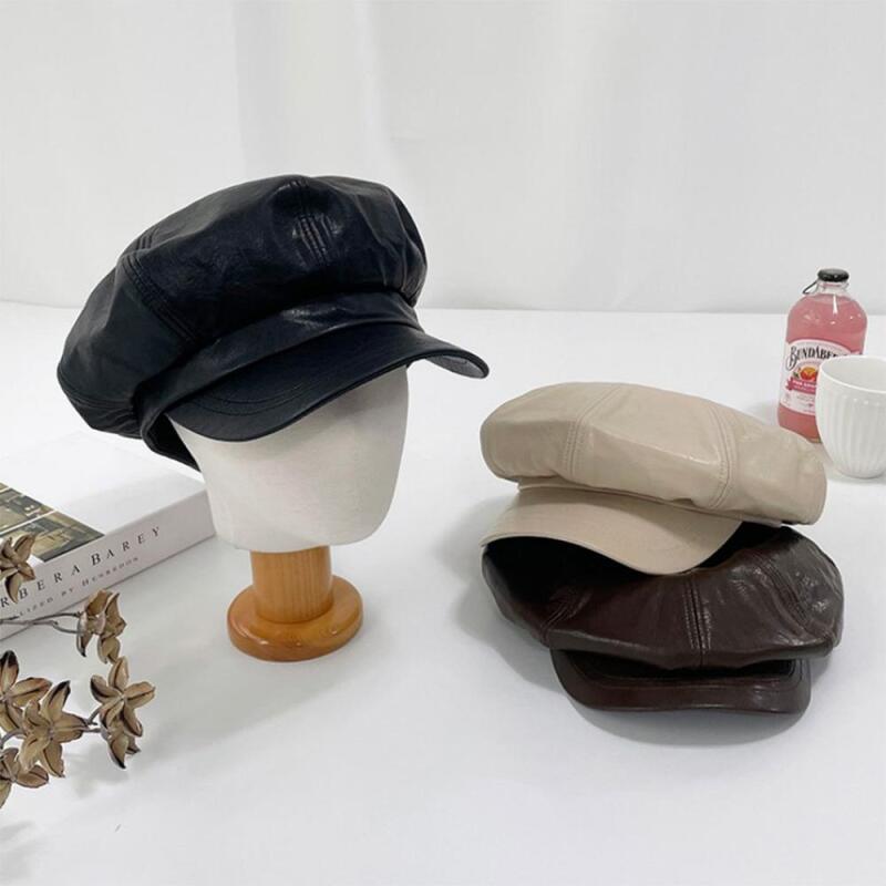 Женская зимняя кепка-бойфренд, осенний берет C6508_Beige