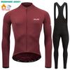 RAUDAX 2024 Man's Winter Cycling Clothing Long Sleeves Thermal Fleece Cycling Jersey Set Outdoor Keep Warm Road Bike Sportswear