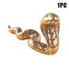 Antique Bronze Cobra Snake Miniature Figurines Copper Carvings Zodiac Animal Desk Decorations Tea Pets Ornaments Brass Crafts