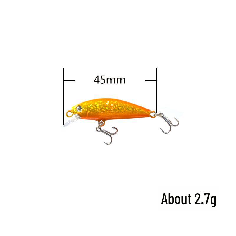 Esca Minnow Giapponese Affondante Micro, 45mm 2.7g, per Pesci con Bocca ad Uncinetto e Bocca di Cavallo