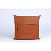 Handmade Patchwork Leather Cushion: Tan Decorative Pillow Cover