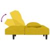 2 Seater Sofa Bed with 2 Cushions Yellow Velvet