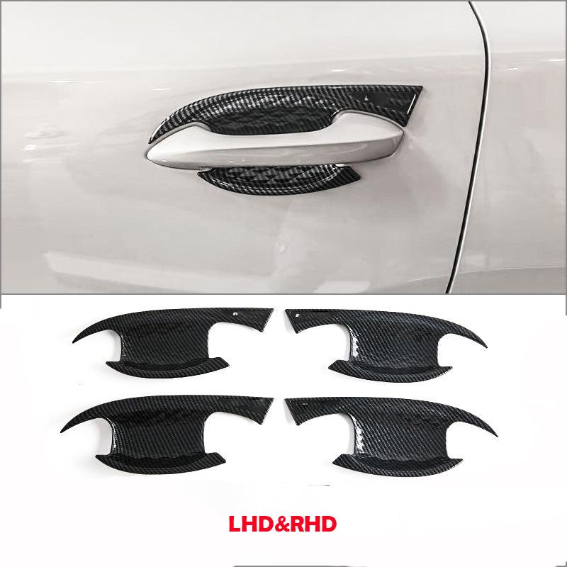 LHD RHD For MG S5/ES5 2025 2026 ABS carbon fiber Car Door Pull Door knob Catch Door Handle Bowl Cap Decoration Cover Accsesories