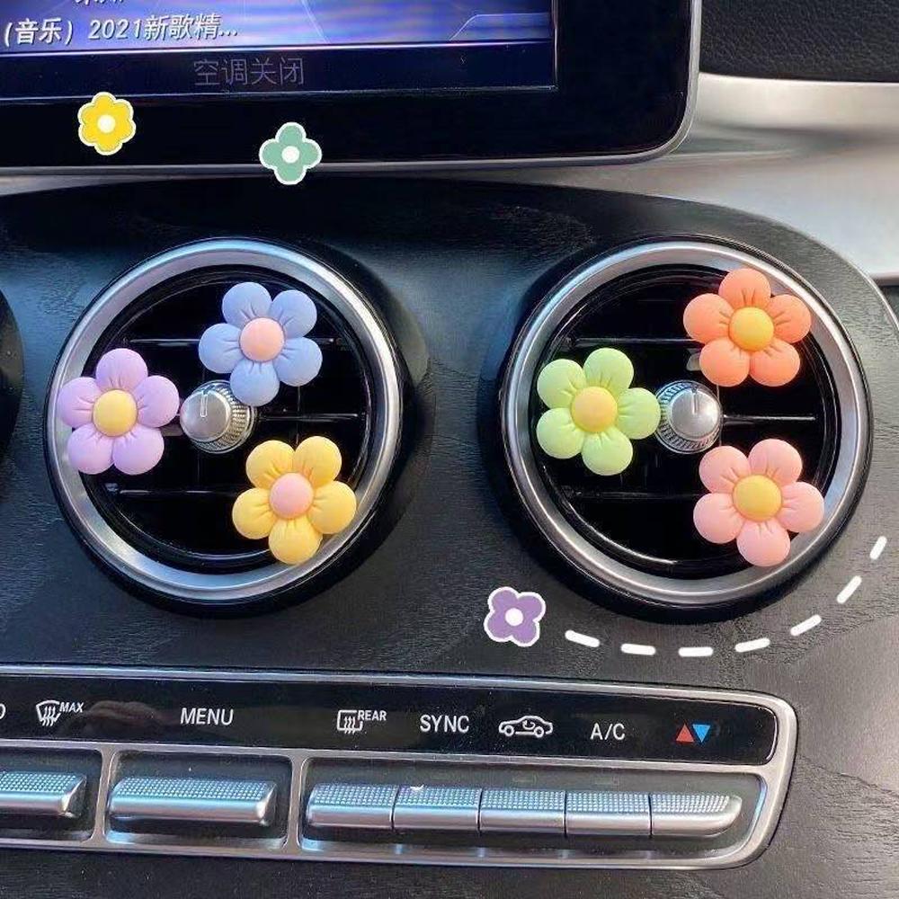 

Ins style Hyuna cute flowers, 6 PCS car air outlet perfume clip, with fragrance tablets, interior decorations, for Mercedes-Benz