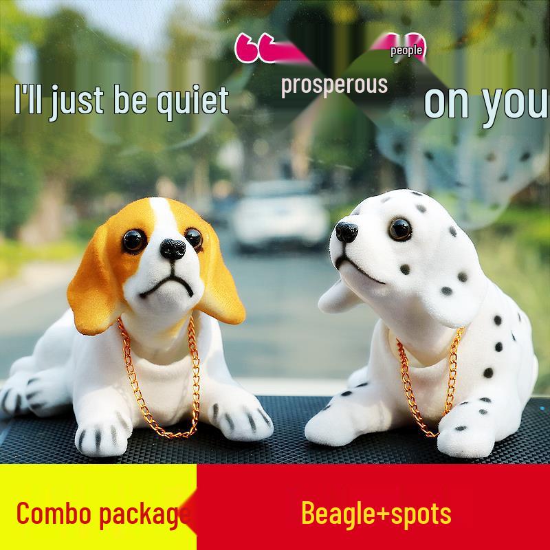 Niedliche Cartoon-Hund Wackelkopf-Ornament für die Autoinnendekoration