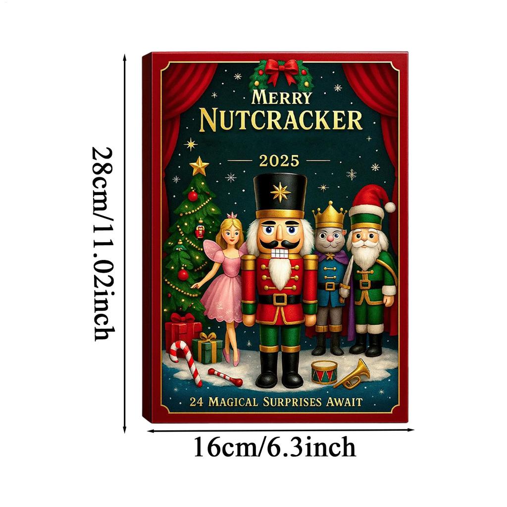 Nutcracker Advent 24-Days Acrylic 2D Flat Christmas Nutcracker Ornaments Holiday New Year Pendant Advent for Car Home Dorm
