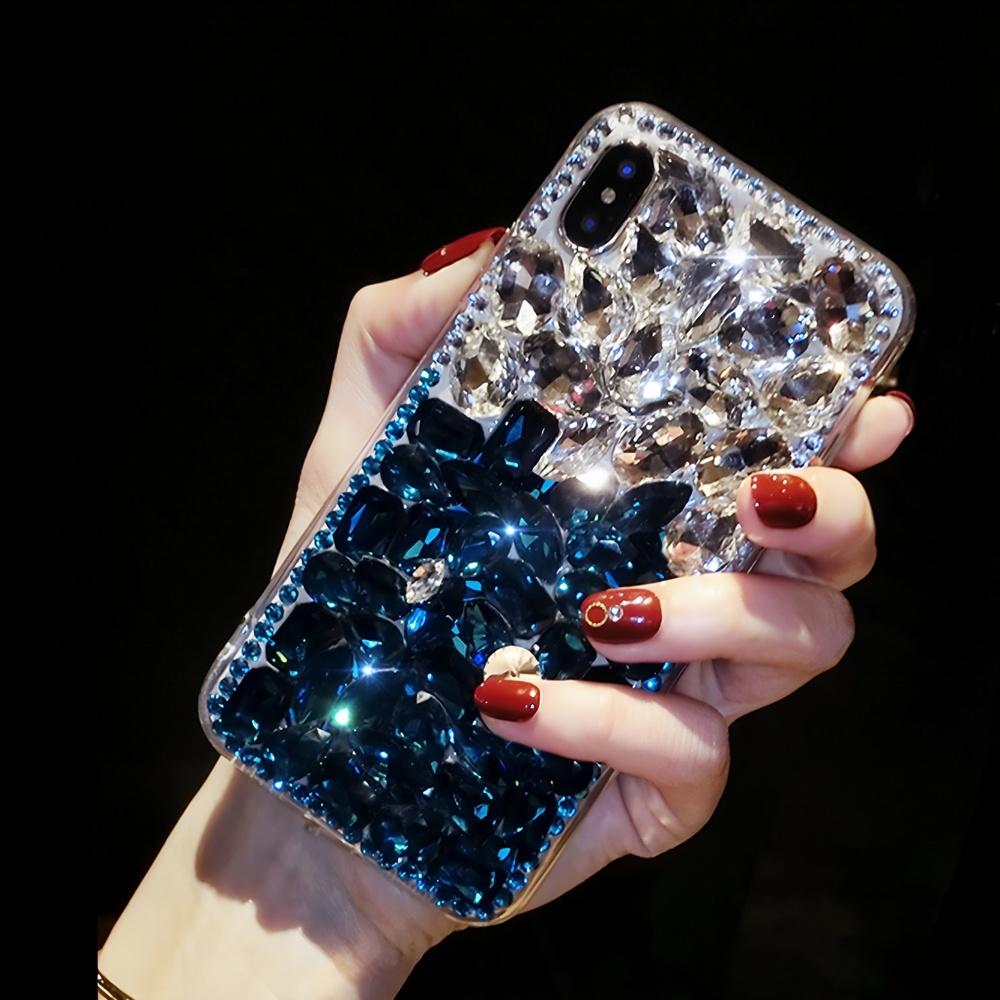 Luxury Bling Rhinestone Crystal Flower Phone Case For VIVO V50 Lite Pro V50E V29E V40E V30E V27E 4G 5G Glitter Diamond Gemstone Cover