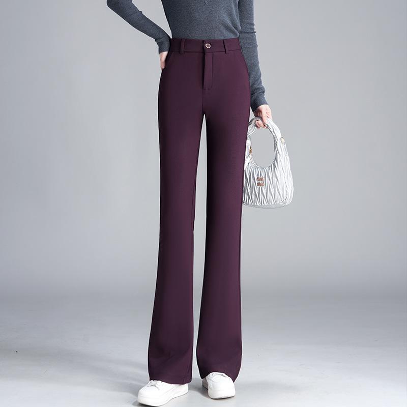 

2026 Spring Women s Slim Fit Micro Flare Pants: High Waist, Stretch Bell Bottoms, Versatile Casual Long Pants 27/M (96-105 lbs)