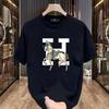 SpringSummer Printed Pattern Sleeve TShirt Premium Roundneck Printed Style Comfortable and Casual Streetwear