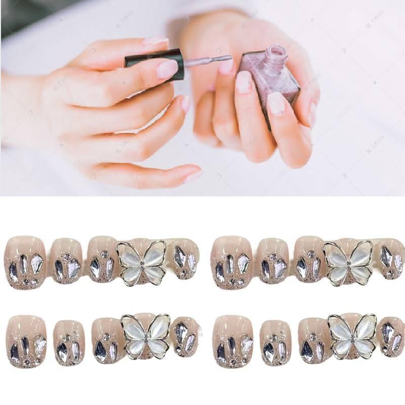 High-quality Handmade Nail Stickers With Sparkling Gemstones For Ladies