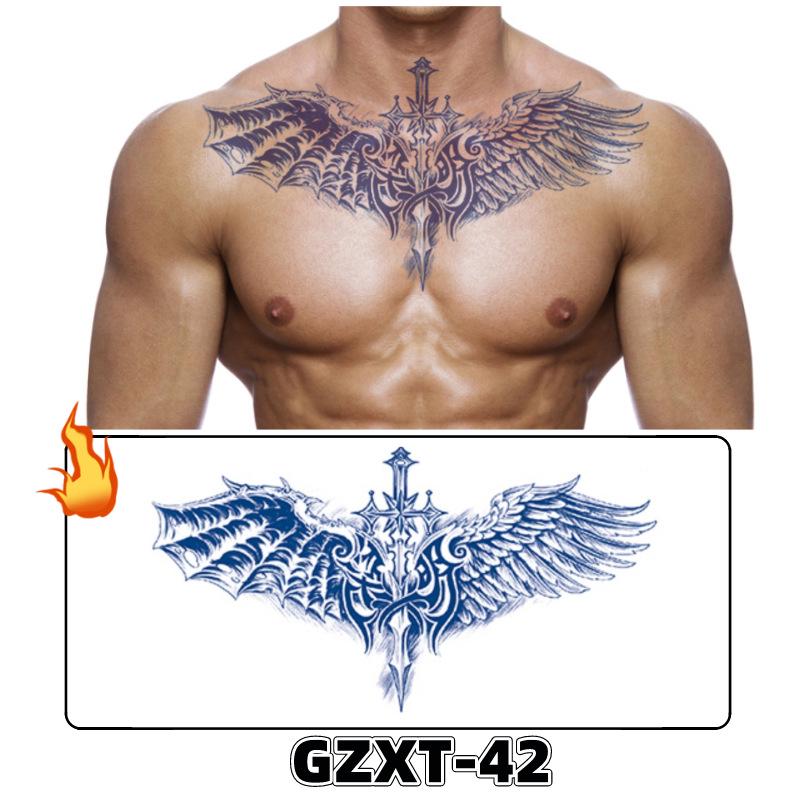 Waterproof Herbal Semi-Permanent Flower & Wings Sleeve Tattoo Sticker