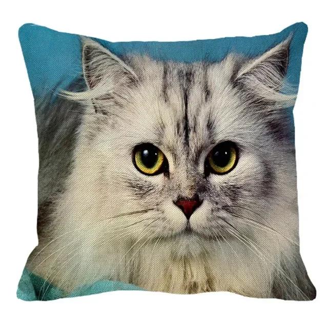 Persian Cat Linen Pattern Double-sided Printed Pillow Cover Short Plush Suitable Living Rooms Bedrooms Sofas Throw Cushion Cover