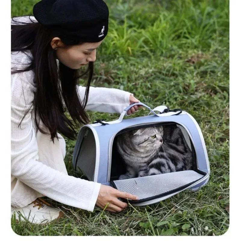 B Pet Outing Portable Cat Dogs Handbag Breathable Carrier Travel Puppy Kitten Single Shoulder Bag Pet Carrying Bag Supplie