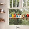 Cute Colorful Bird Static Cling Window Sticker Removable for Bedroom Living Room Glass Home Decor Art