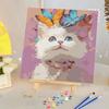 DIY Coloring By Numbers Cat Digital Oil Painting Ainting Kit Animal On Fill Number Canvas Painting Gift Handpainted Canvas J3G4
