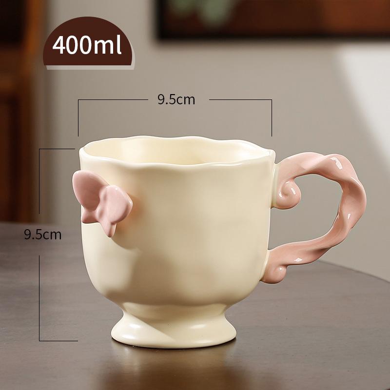 

Creative Butterfly Mug Ceramic High End Cup Souvenir Coffee Cup Office Water Cup Home Breakfast Cup 301-400ml