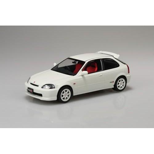Aoshima Bunka Kyozai Co., Ltd. (AOSHIMA) Rakupla Snap Car No. 09-CW EK9 Civic Type R 1997 Championship White 1/24 Scale Plastic Model Kit