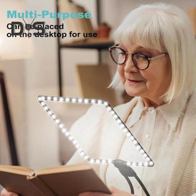 Rechargeable Hands Free Magnifying Glass with Light Flexible Gooseneck Design Large Viewing Area Reading Magnifier for Elderly