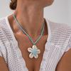 Beach Ocean Resort Wind Shell Flower Pendant Necklace Bohemian Rice Beads Beaded Necklace Women
