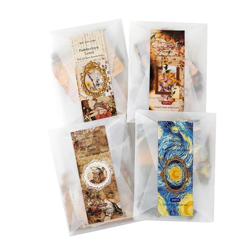 Vintage Stickers Material Paper Scrapbooking Planner Handmade Diary Album Compilation Junk Journal Supplies