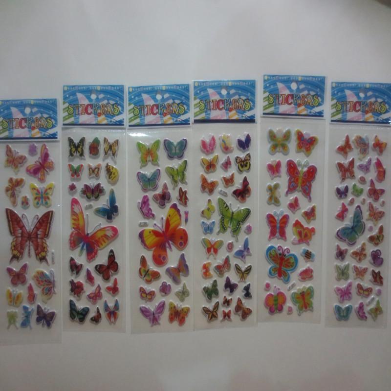 6 Sheets 3D Stickers Number English Alphabet Stickers Teachers Reward Craft Scrapbook Gift