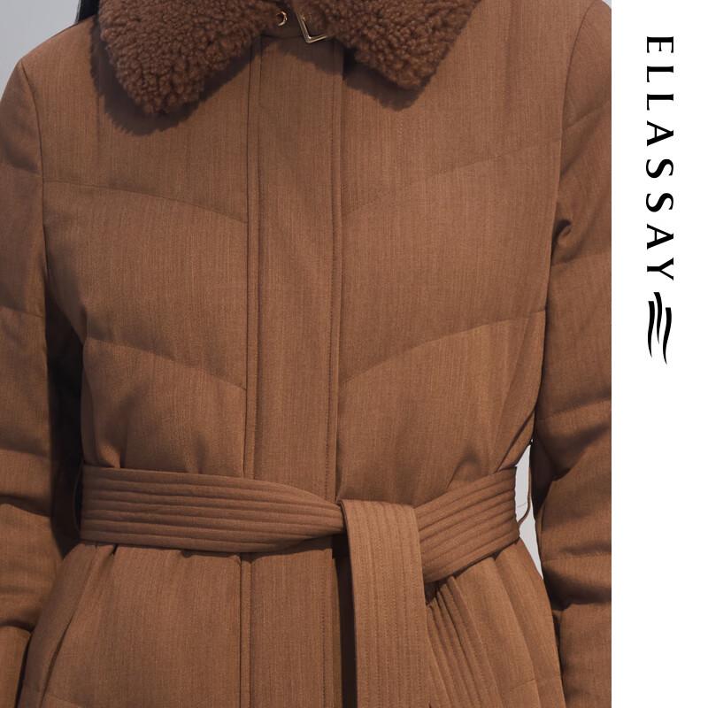 ELLASSAY Women's Elegant Goose Down Long Puffer Jacket