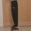 Reebok Mid Rise Lace Up Solid Loose Fit Sports Casual Pants Unisex Bottoms Black 23FRC653UGH0