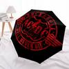 1pc ACDC Band Automatic Opening and Closing Umbrella, Convenient Three-fold Design, 8 Iron Ribs - Suitable for Daily Outdoor Use