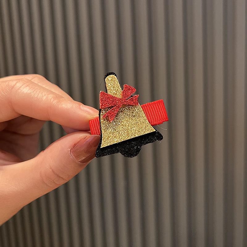 

Christmas Sequin Hair Clips: Holiday Bells & Wreath Accessories for Girls