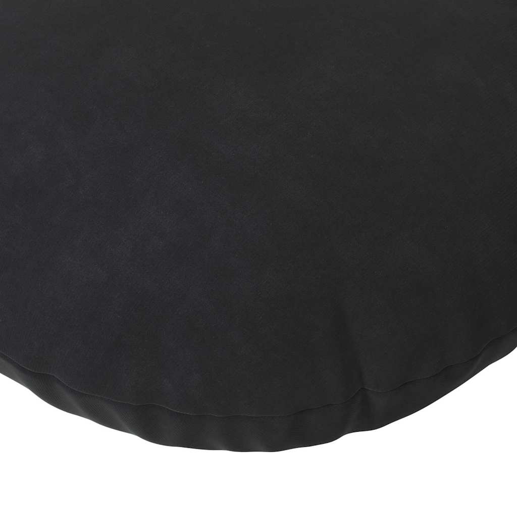 Seat Cushion Set 2 Pieces Black Ø 40 x 13 cm Velvet